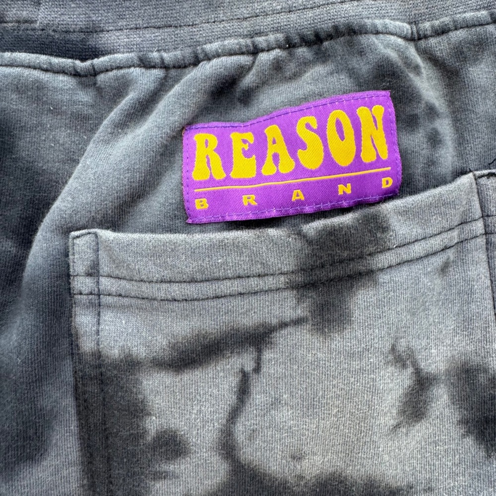 REASON Cash Money Tie Dye Jogger Sweatpant Size M Embroidered Patches‎ Graphic - Picture 6 of 11